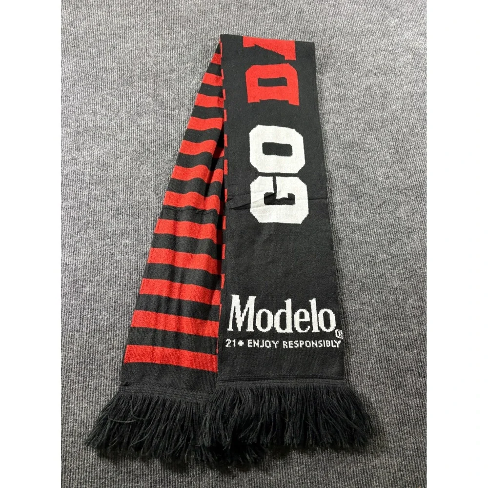 Georgia Bulldogs UGA Go Dawgs Modelo Knit Scarf Black Red Striped NCAA Football